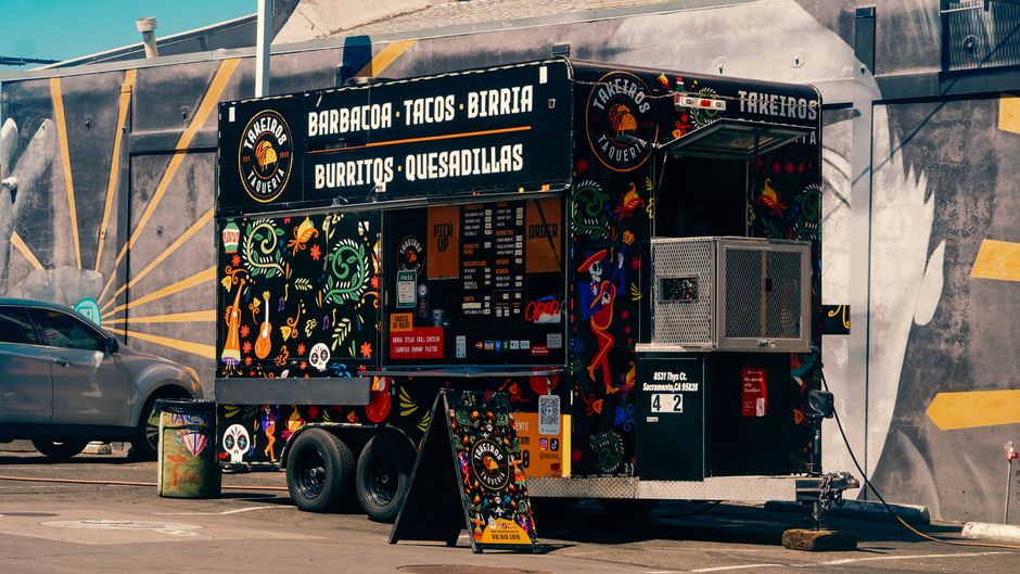 Our taco truck parked on a Logan Heights street